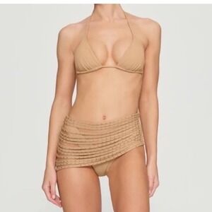 SKIMS Beige Swim Sarong Coverup
